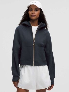 lululemon Scuba Oversized Full-Zip Hoodie - True Navy & Gold Zipper